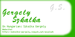 gergely szkalka business card